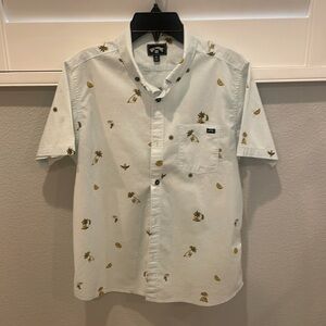 Billabong Boys collared button down print shirt